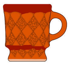 Kimberly Light Orange and Dark Orange (Not Luster) by Anchor Hocking