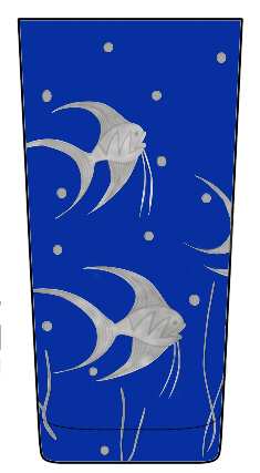 Fish L'Art Deco Blue by Artel
