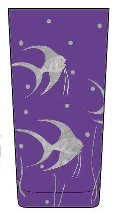 Fish L'Art Deco Purple by Artel