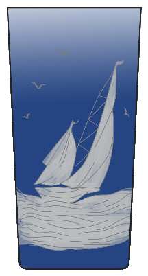 Golden Age of Yachting Ink (Dark Blue) by Artel
