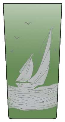 Golden Age of Yachting Olive Green by Artel