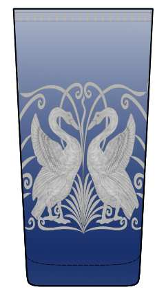 Swans Ink (Dark Blue) by Artel