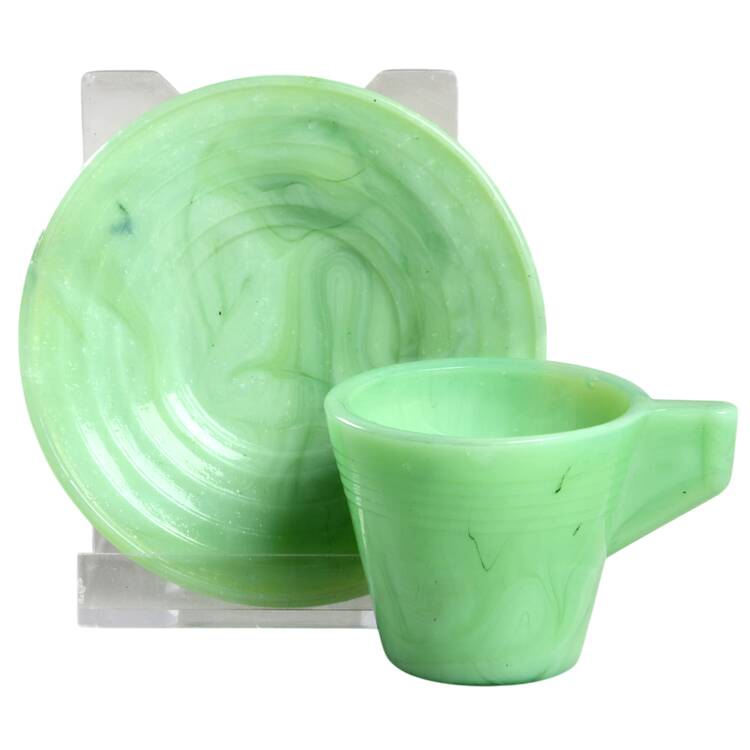 stacked disc Jade (Opaque) by Akro Agate
