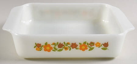 Gingham Flowers by Anchor Hocking