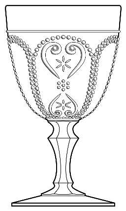 Beaded Oval and Scroll Clear by Bryce