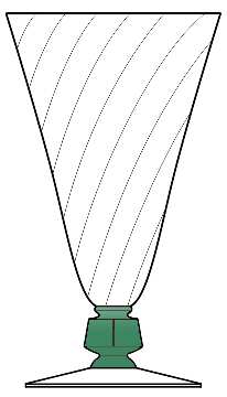 934-3 (Green Stem, Swirl Optic) by Bryce