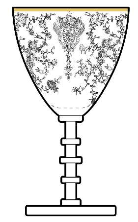 Rose Point Clear (Pristine, Gold Trim) by Cambridge
