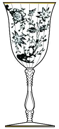 Wildflower Clear (Gold Trim, Stem 3121) by Cambridge
