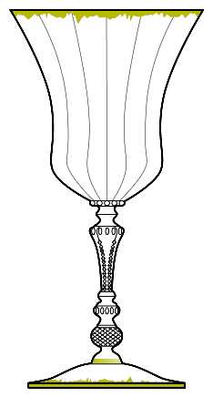 Gadroon Clear (Gold Trim) by Cambridge