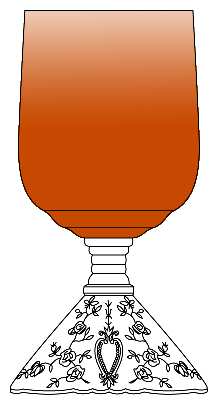 Rose Point Pressed Amber by Cambridge