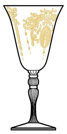 Candlelight Clear (Gold Encrusted, Stem 3111) by Cambridge