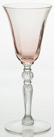 3035 Pink (Pink Bowl, Clear Stem) by Cambridge