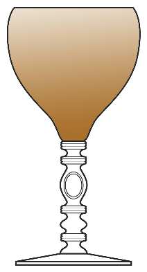 Tally Ho Amber (Amber Bowl, Clear Stem, Stem 1402) by Cambridge