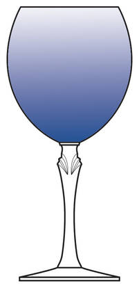 Bijoux Blue (Blue Bowl, Clear Stem) by Colony