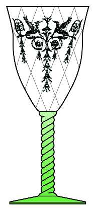 Harding Green (Stem 1426, Green Clear) by Central Glass Works