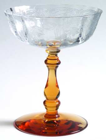 Etch 5-2 (Amber Stem) by Central Glass Works