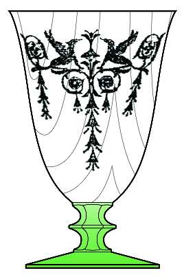 Harding Clear (Green Stem, Stem 1434) by Central Glass Works