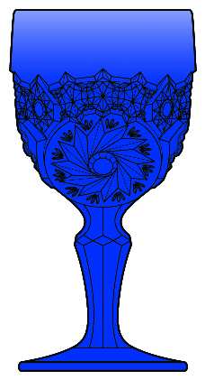 Buzz Saw Cobalt Blue by Degenhart Glass Co