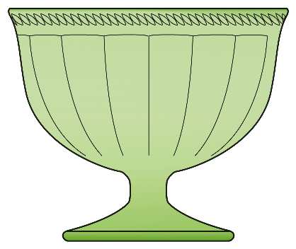Colonial Fluted Green by Federal Glass 