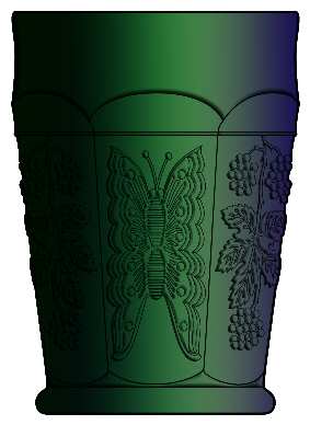 Butterfly and Berry Green (Carnival) by Fenton