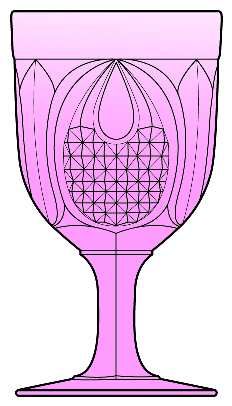 Pineapple Colonial Pink (Stem 9045) by Fenton