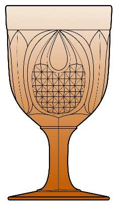 Pineapple Colonial Amber (Stem 9045) by Fenton