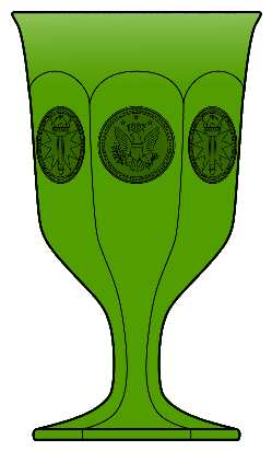 Coin Glass Olive Green by Fostoria