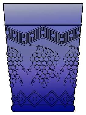 Lattice and Grape (Carnival Cobalt) by Fenton