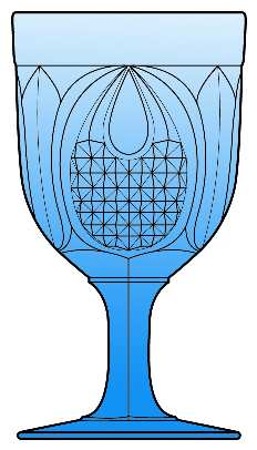 Pineapple Colonial Blue by Fenton