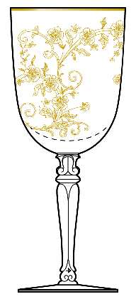 Buttercup (Gold Encrusted, Stem 6030) by Fostoria