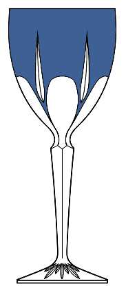 Clermont Blue by Gorham Crystal