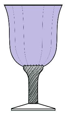 Minstrel Plum (Gold Trim) by Gorham Crystal