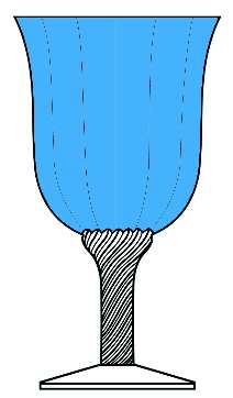 Octette Blue by Gorham Crystal