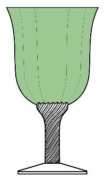 Octette Green by Gorham Crystal