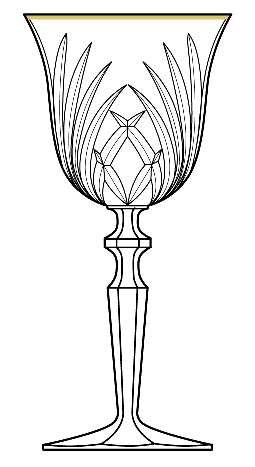 Rosewood Gold by Gorham Crystal