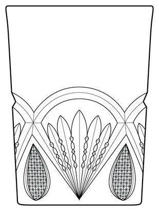 Pineapple and Fan Clear by Heisey