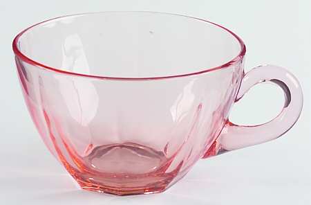 Ribbed Octagon Pink by Heisey