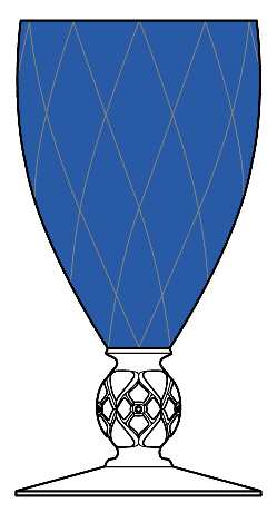 Diamond Rose Cobalt Blue by Heisey