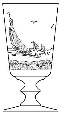 Short Sail Boat by Heisey