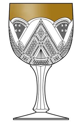 Fancy Loop Gold Trim (Stem 1205) by Heisey