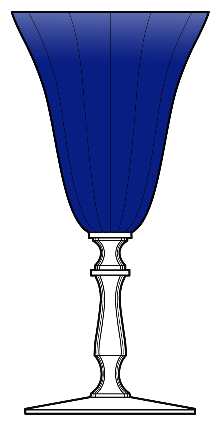 Ding Cobalt (Optic) by Huntington Glass