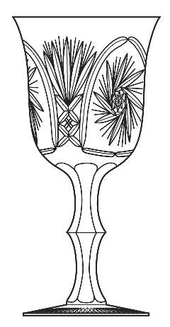 Worcester (Cut Curve Under Star) by Imperial Crystal (Import)