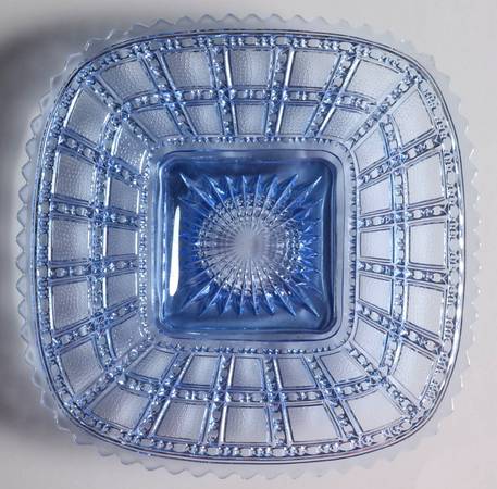 Beaded Block Ice Blue by Imperial Glass-Ohio