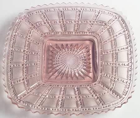 Beaded Block Pink by Imperial Glass-Ohio