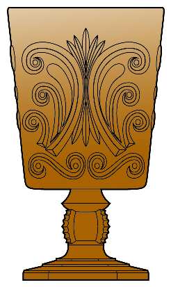 Scroll Amber by Imperial Glass-Ohio