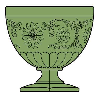 Daisy Green (Avocado) by Indiana Glass