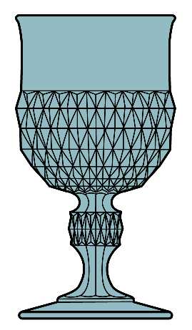 Diamond Point Regal Blue by Indiana Glass
