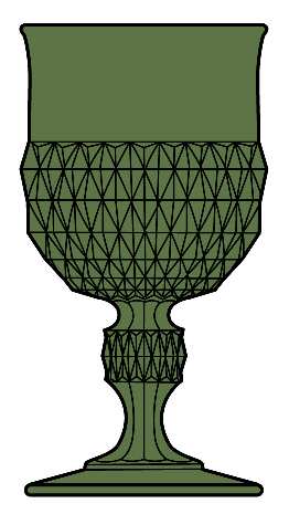Diamond Point Dark Green by Indiana Glass