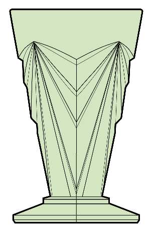 Pyramid Green by Indiana Glass