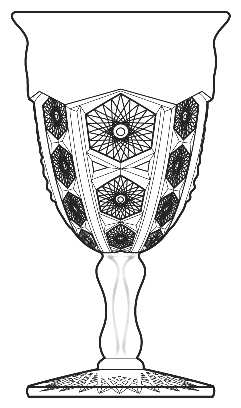 Paneled Daisy and Finecut Clear by Indiana Glass